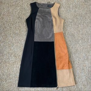 Ivanka Trump Women's Color Block Suede Dress 4
